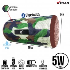 Caixa de Som Bluetooth XDG-153 Xtrad - Camuflada